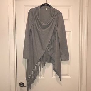 Gray cardigan/wrap